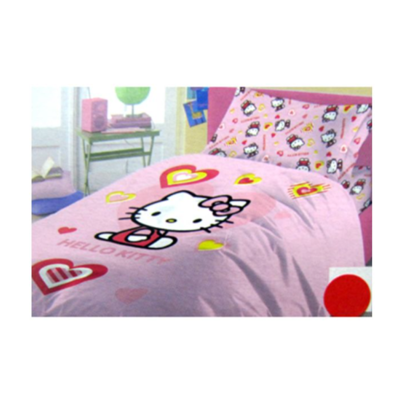 Completo lenzuola Hello Kitty per letto singolo - Novia